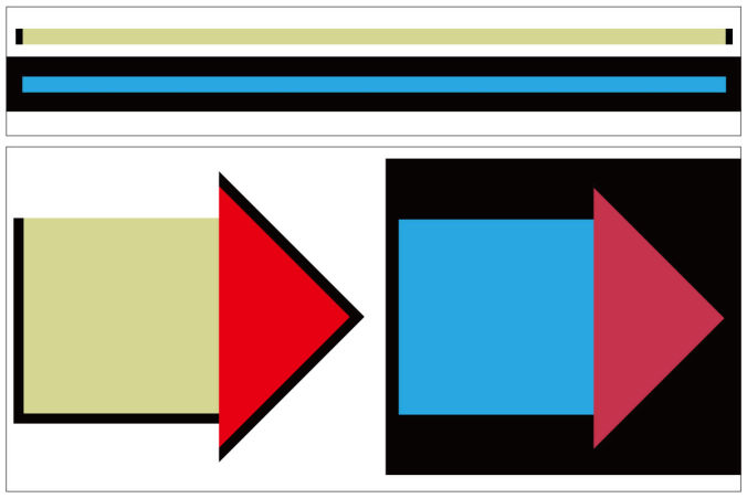 無機ELシートの組み合わせ発光