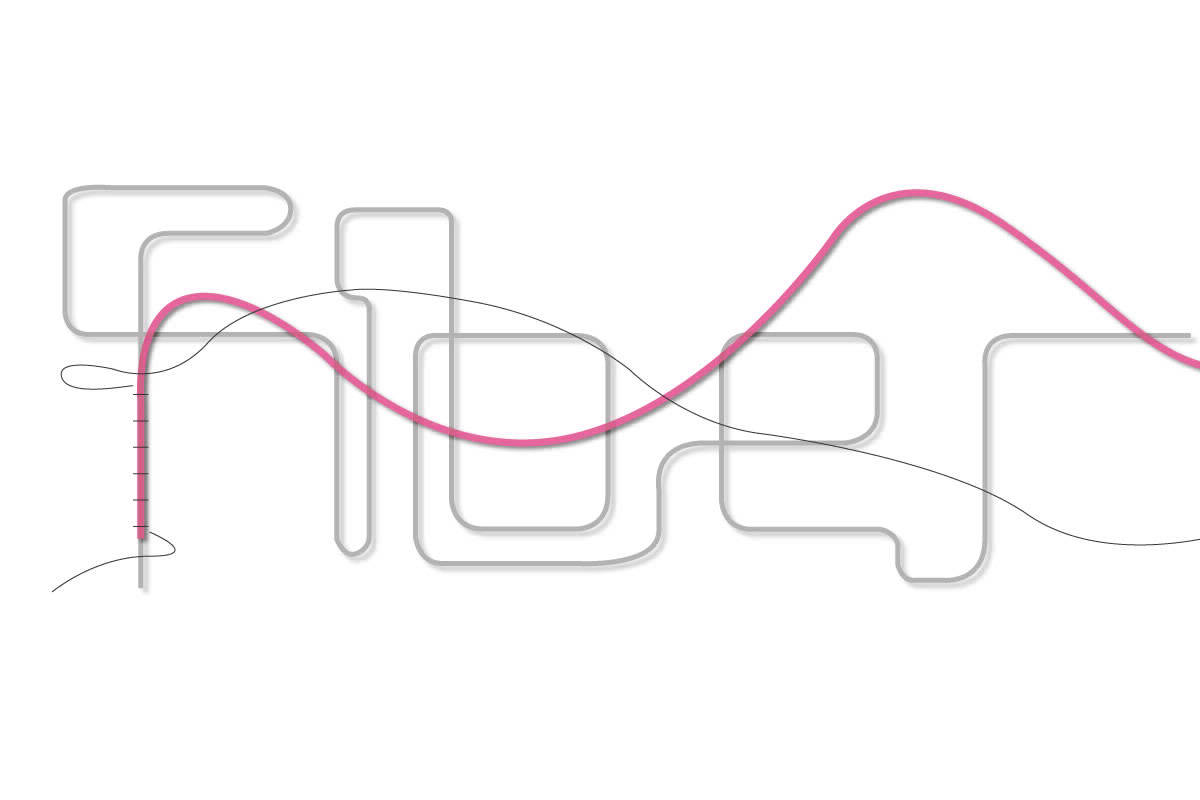 下地に合わせてELファイバーを固定